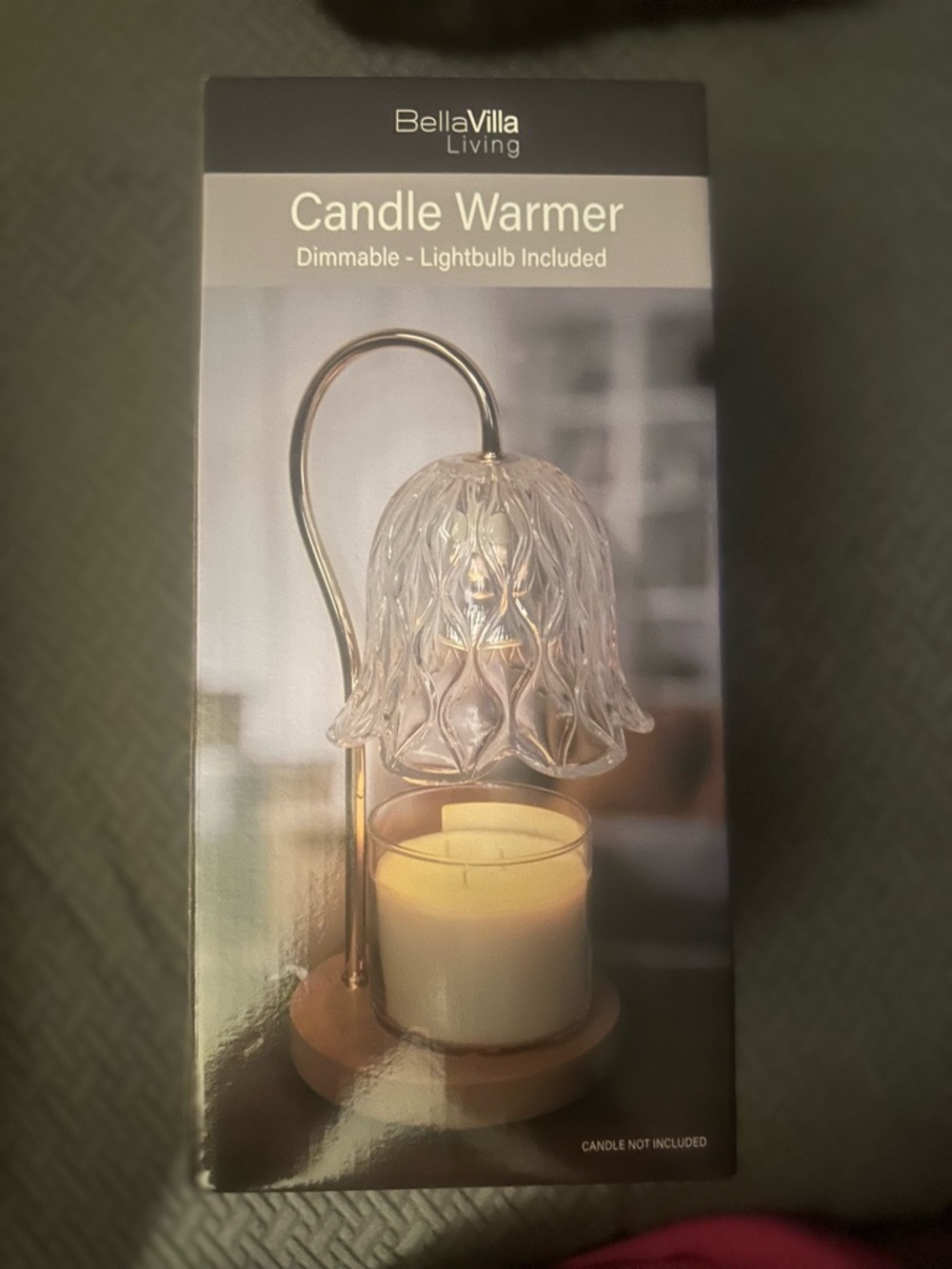 Gold Glass Bell Candle Warmer - Dimmable